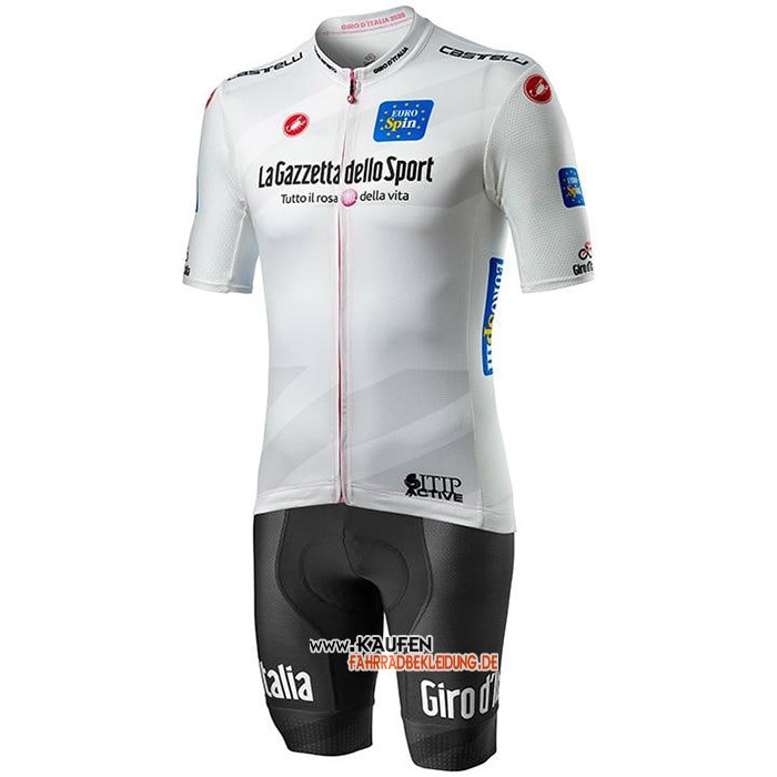 Giro d'Italia Kurzarmtrikot 2020 und Kurze Tragerhose Wei